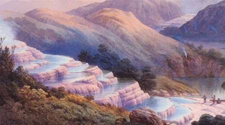 Pink Terrace Of Lake Rotomahana