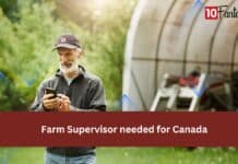 Farm Supervisor needed for Canada