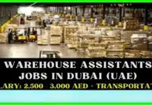 Warehouse Assistant Jobs in Dubai