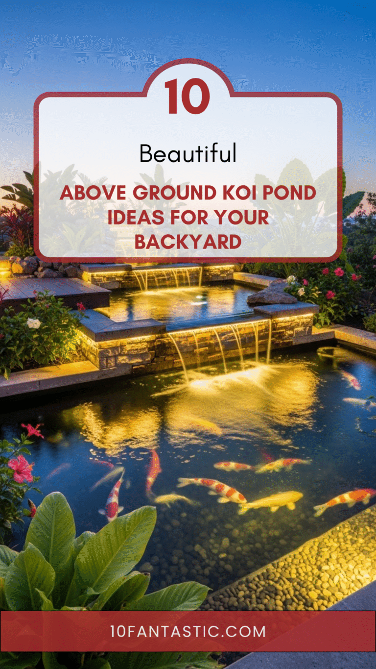 10 Beautiful Above Ground Koi Pond Ideas for Your Backyard