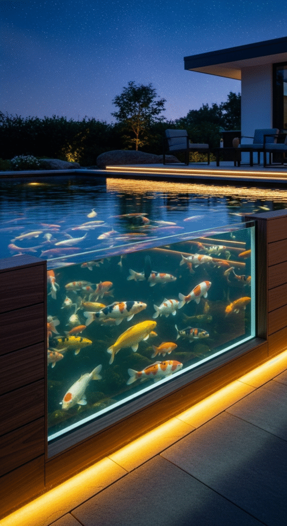 Above Ground Koi Pond with Viewing Window