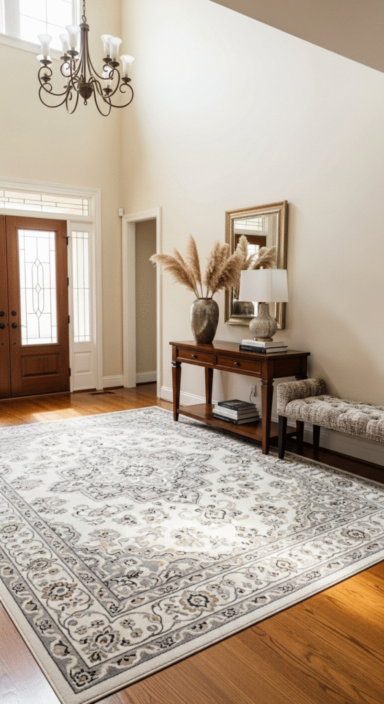 Choose a Rug That Grounds the Space