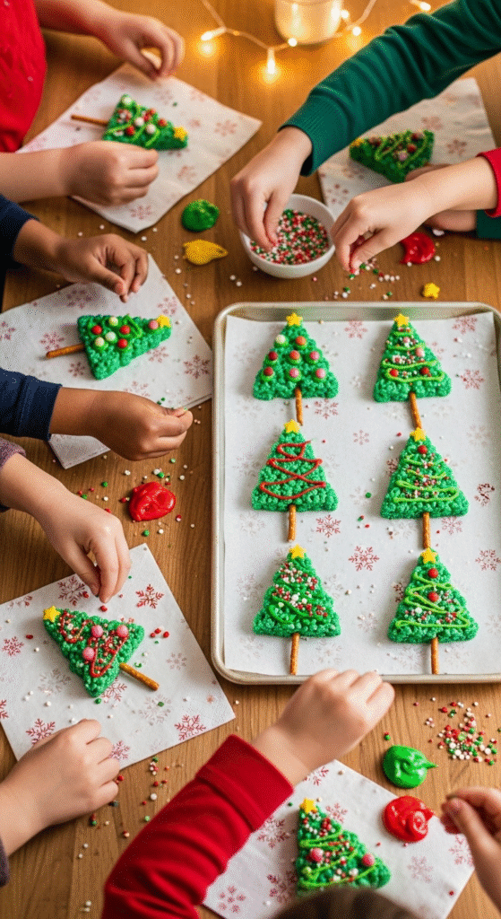 Day Seven: Christmas Tree Rice Krispies Treats