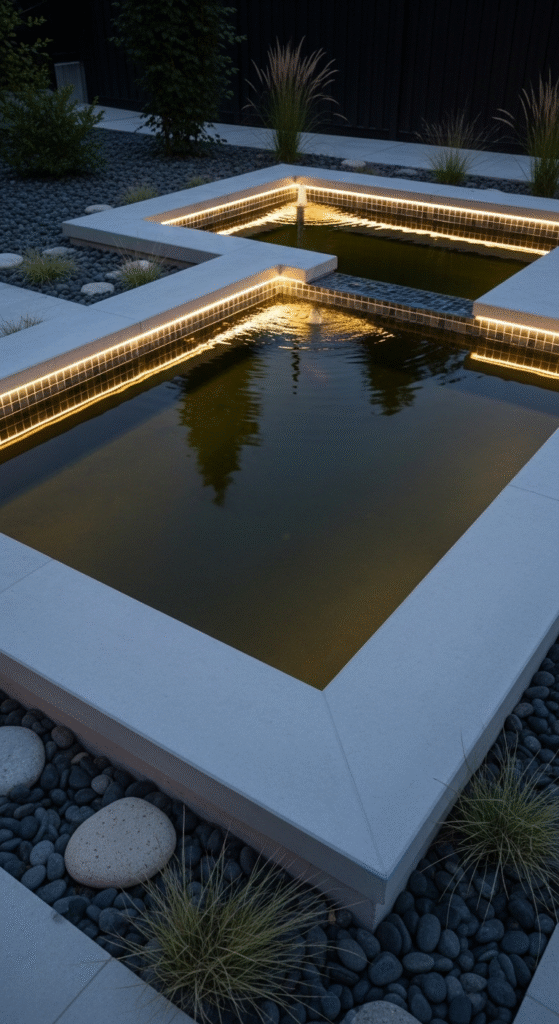 Concrete Above Ground Pond with Modern Finish