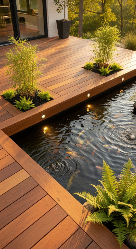 Deck Integrated Koi Pond