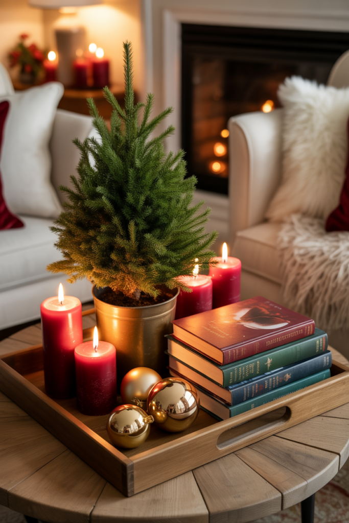 Festive Coffee Table Vignette