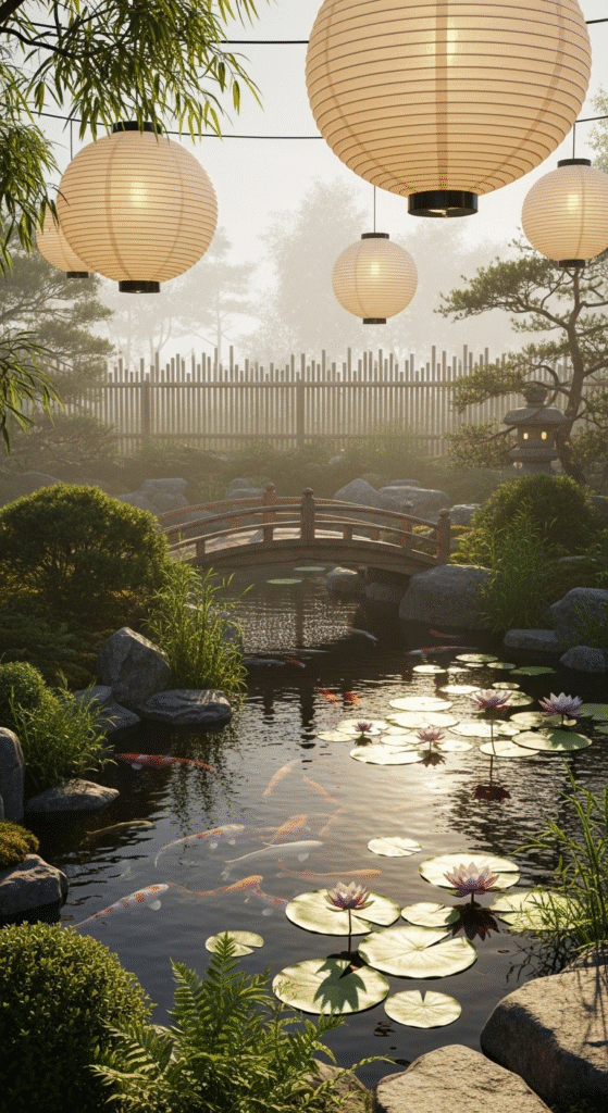 Japanese Inspired Koi Pond