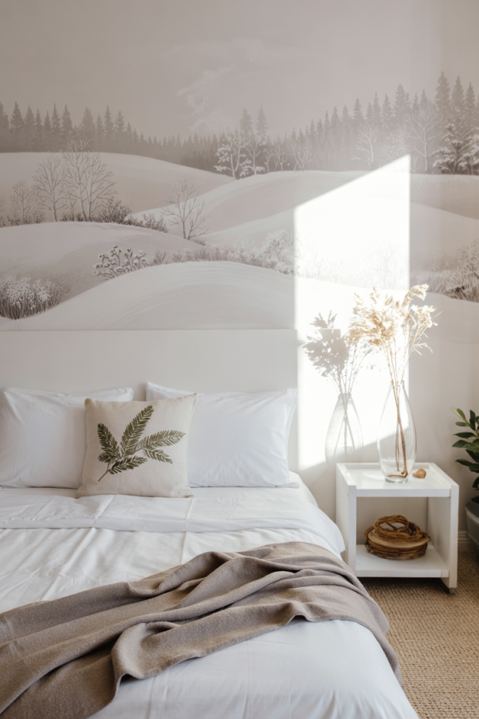 Minimalist Snowy Hills Wallpaper