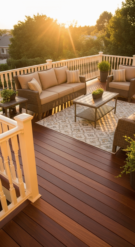 Redwood and Cream for a Warm Traditional Style