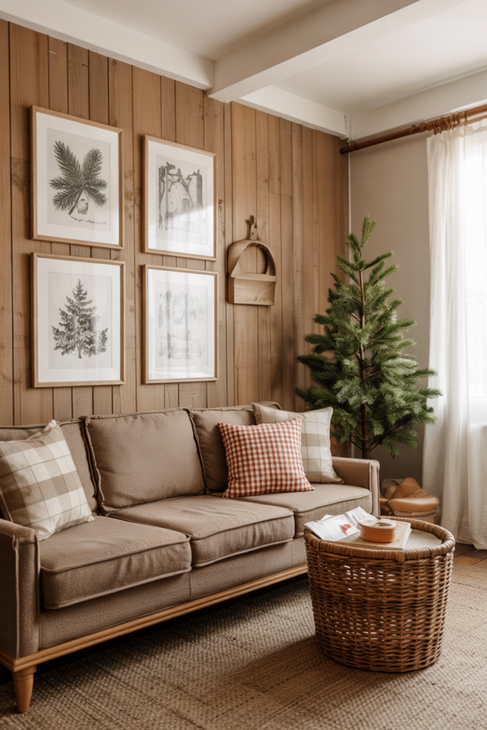 Rustic Wood and Pine Wallpaper
