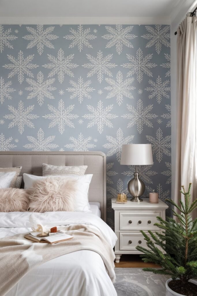Snowflake Pattern Wallpaper - Christmas Wallpaper Ideas