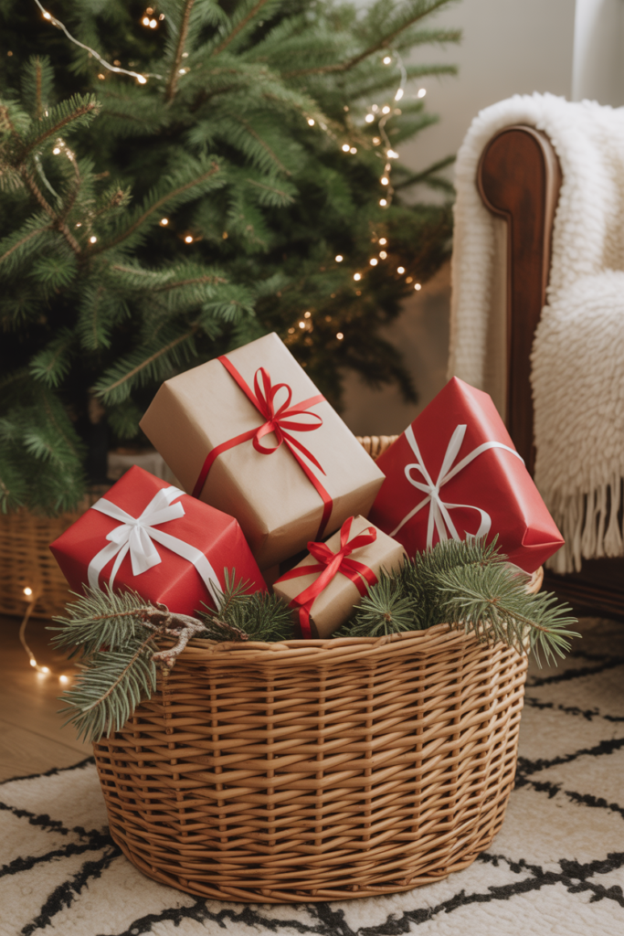 Woven Basket Gift Display