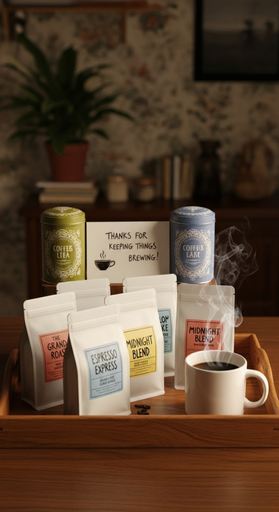 Gourmet Coffee or Tea Gift Box - $50 Employee Gift Ideas