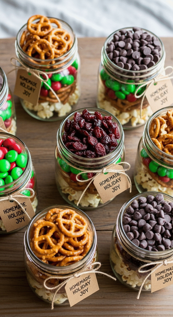 Day Ten: Holiday Trail Mix Jars - 12 Days of Christmas Snack Ideas