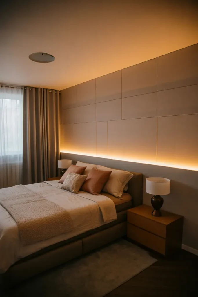 Accent Wall Lighting - Bedroom Lighting Ideas