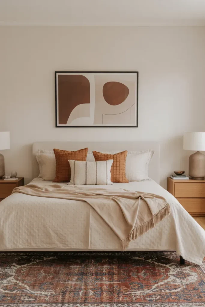 Add Art and Patterns in Brown Tones