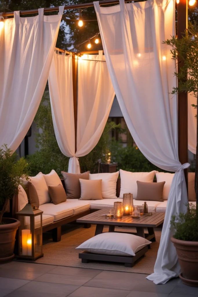 Add Outdoor Curtains for Privacy
