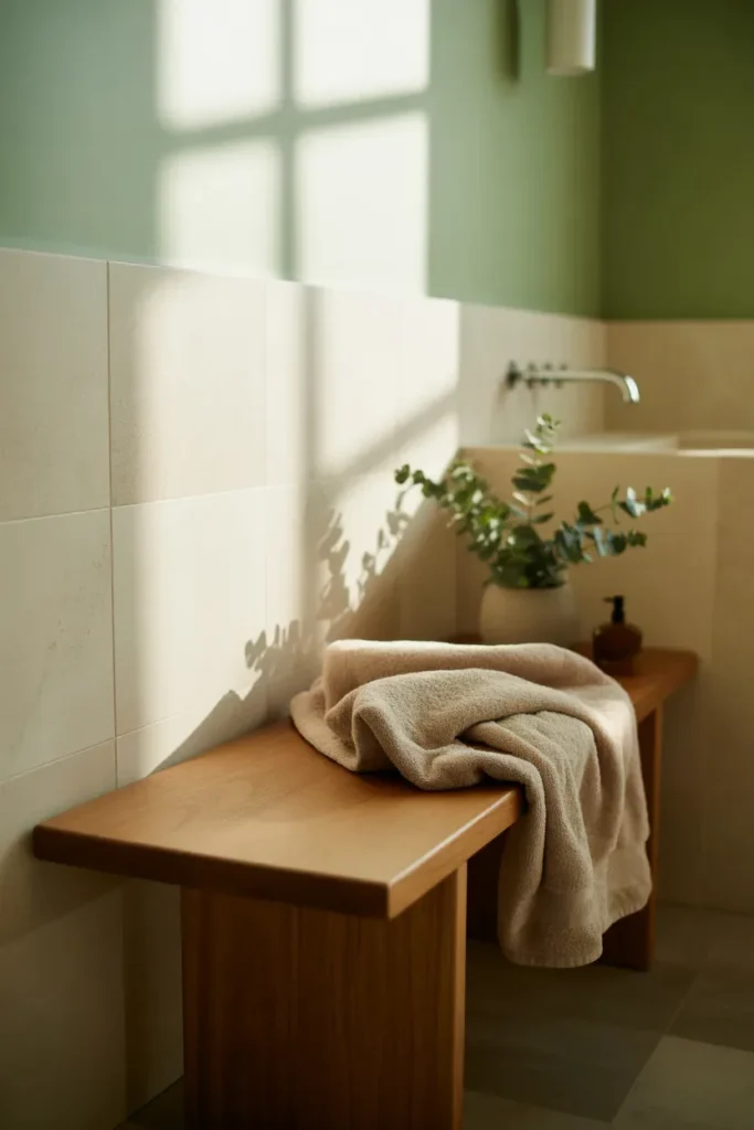 Add a Bench or Stool for Convenience