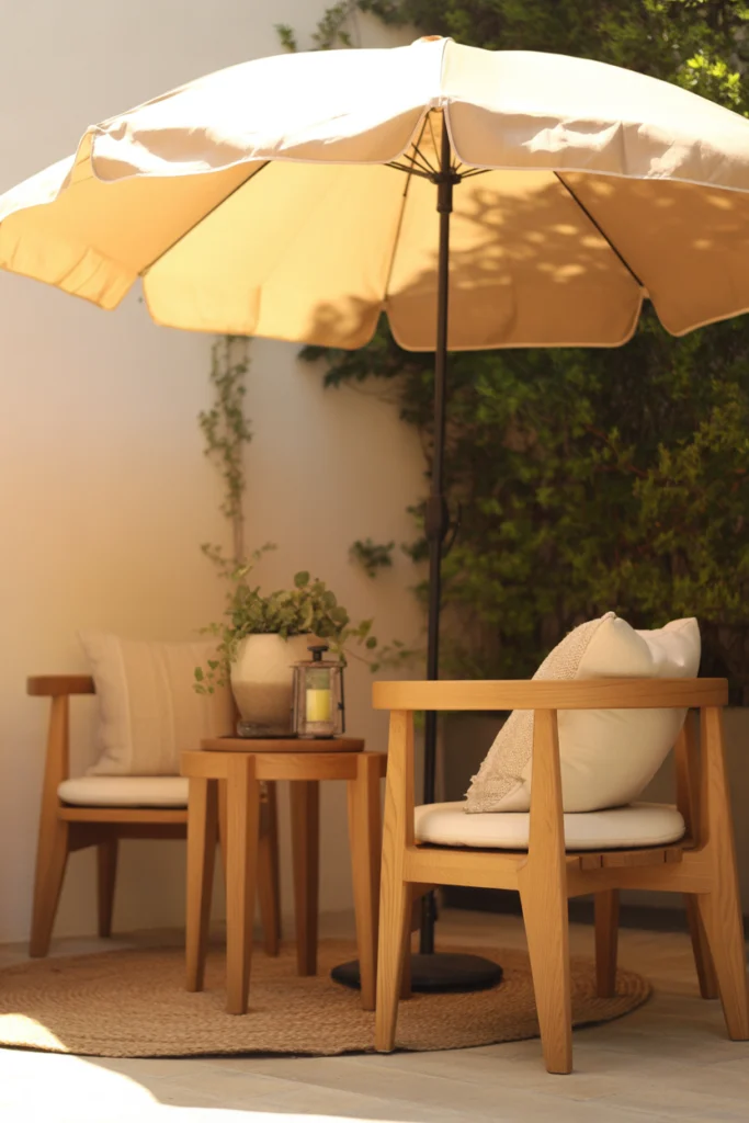 Add a Foldable Umbrella or Canopy