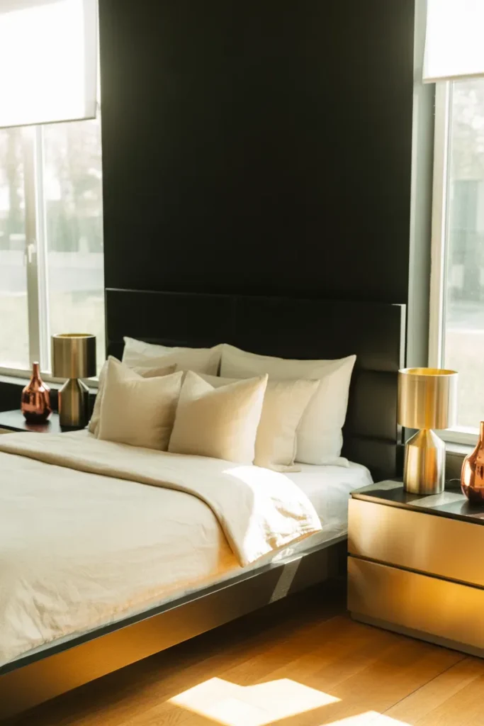 Black Accent Wall - Black Bedroom Ideas