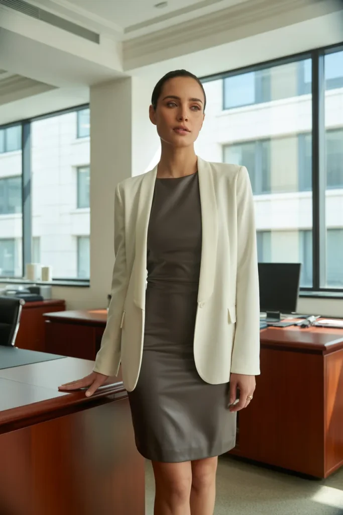 Blazer over a Simple Dress