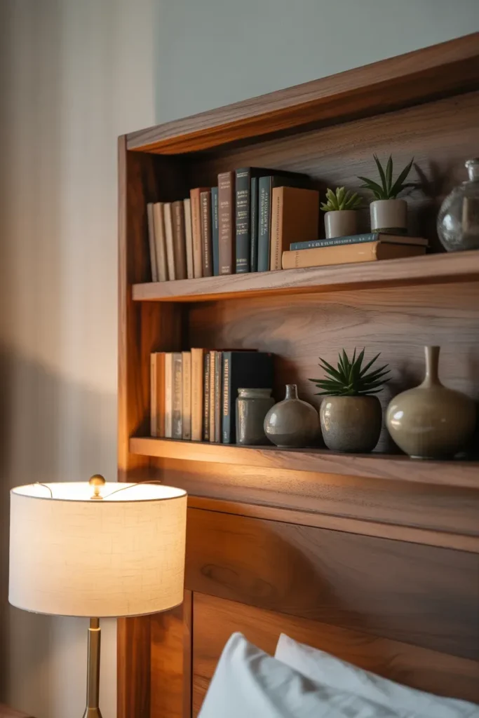 Bookshelf Headboard - Bedroom Bookshelf Ideas