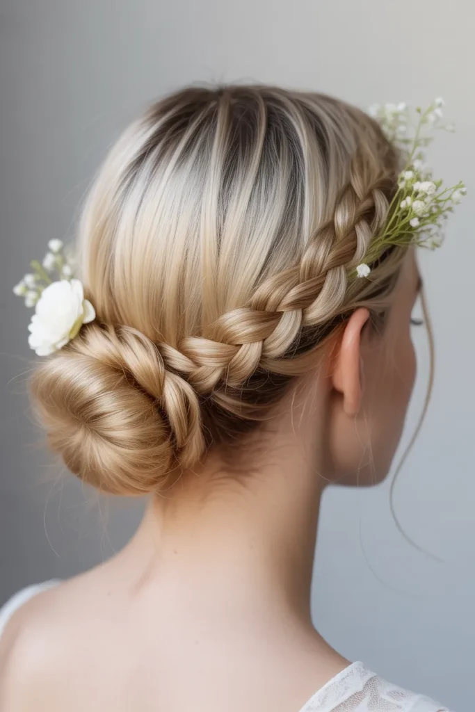 Braided Halo Bun