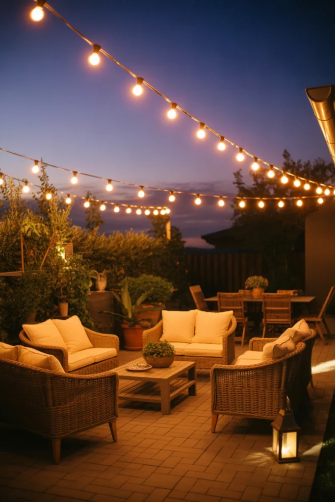 Bring in String Lights for Magic Evenings - Outdoor Patio Ideas