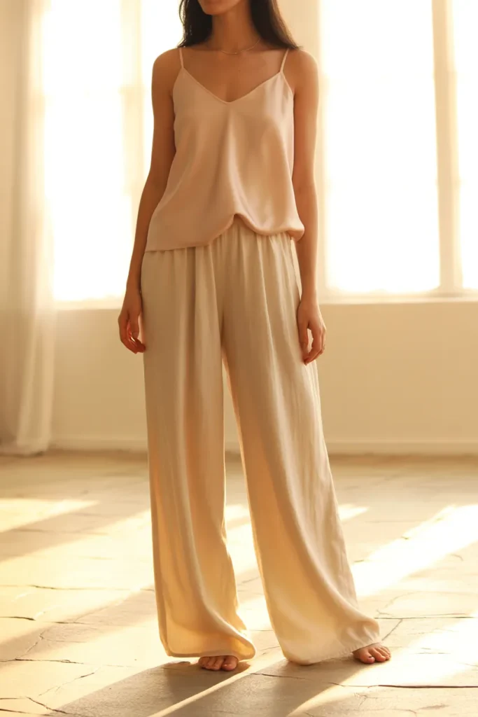Camisole with Wide-Leg Trousers