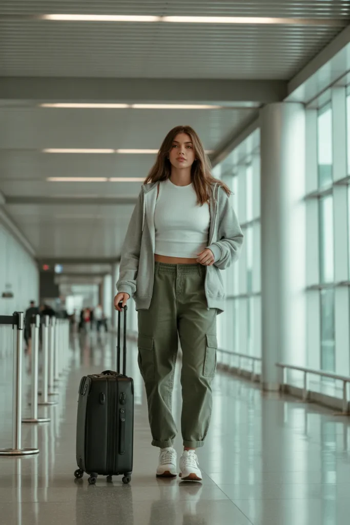 Cargo Pants With Simple Tee and Hoodie