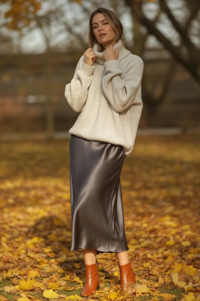 Chunky Knit with Slip Skirt