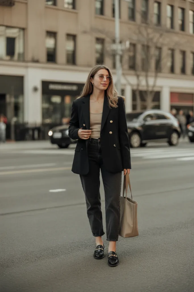 Classic Blazer with Jeans