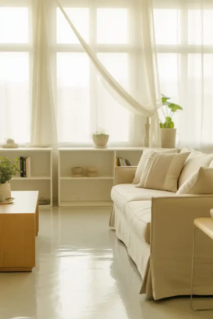 Classic White Sheer Curtains - Living Room Curtain Ideas