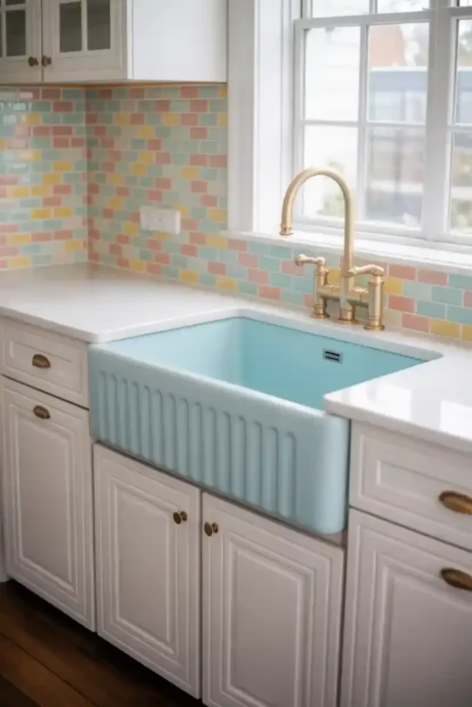 Colored Sink for a Fun Twist