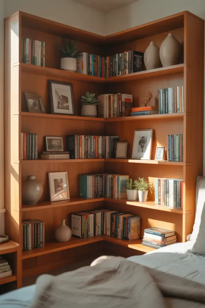 Corner Bookshelf