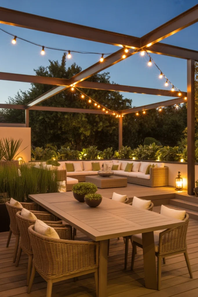 Create a Dining and Lounge Combo