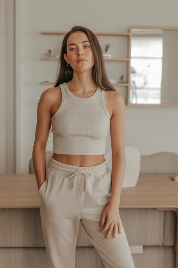 Cropped Tank with Joggers
