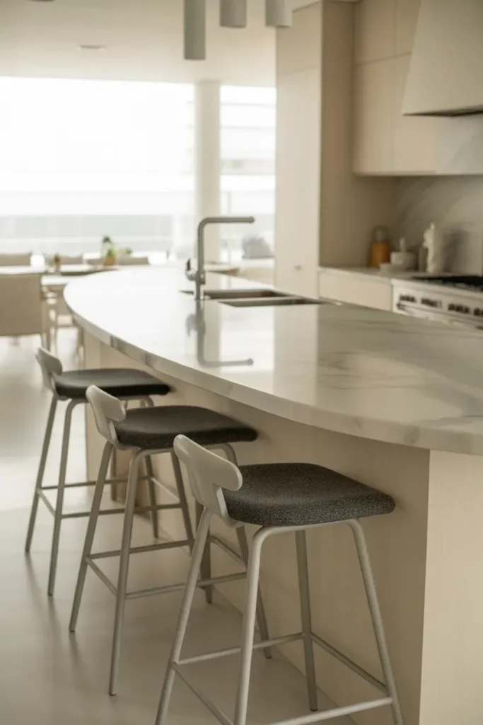 Curved Island Design - Modern Kitchen Island Ideas