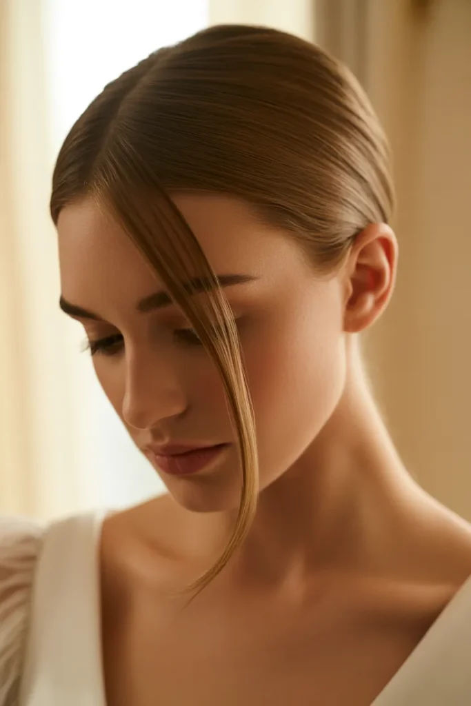 Deep Side Part with Smooth Finish