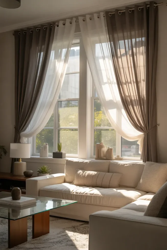 Double Rod Curtains for Style Flexibility