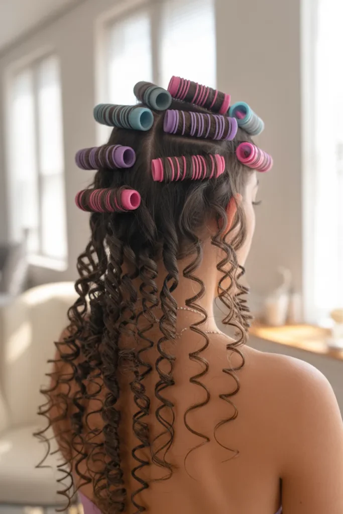 Flexi Rod Spiral Curls - Heatless Curls Ideas