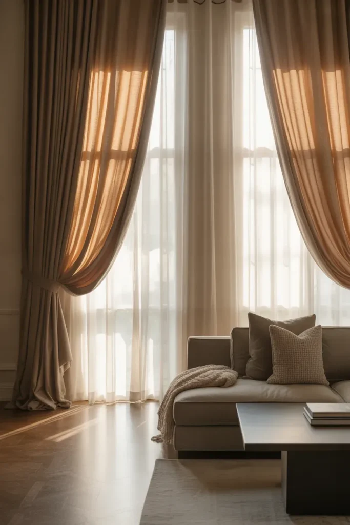 Floor-to-Ceiling Curtains for Height