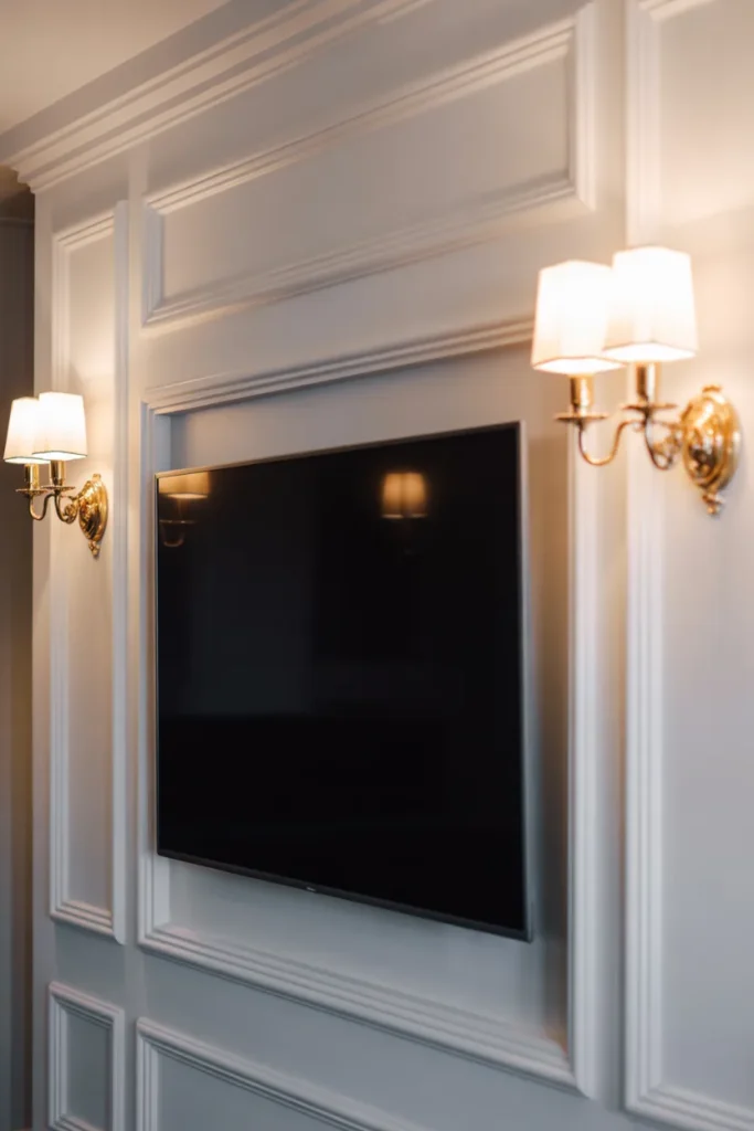 Framed TV with Decorative Molding