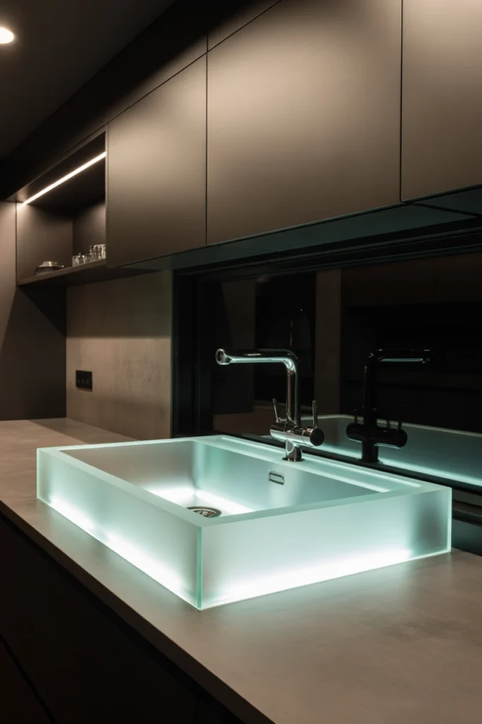 Glass Sink for a Modern Edge