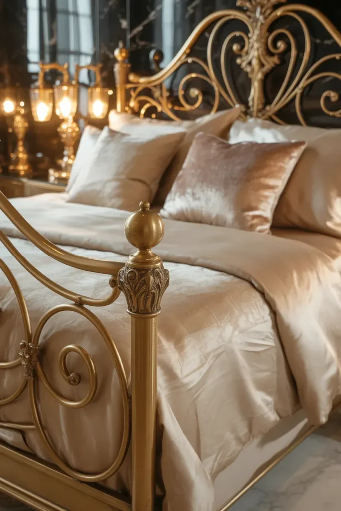 Gold Metal Frame for Glam Style