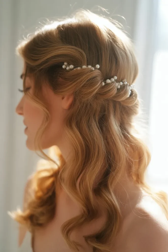 Half-Up Twisted Style - Wedding Hairstyles Ideas