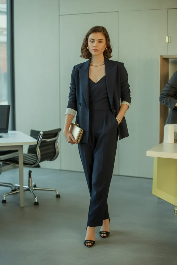 Jumpsuit with Structured Jacket