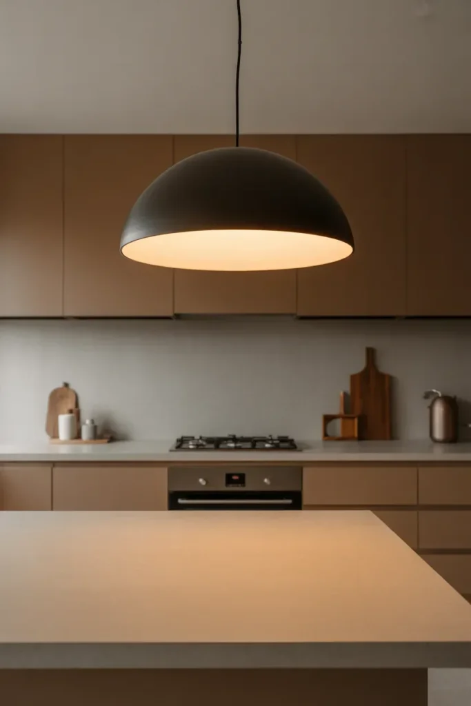 Large Dome Lights for Soft Wide Glow - Kitchen Lighting Ideas