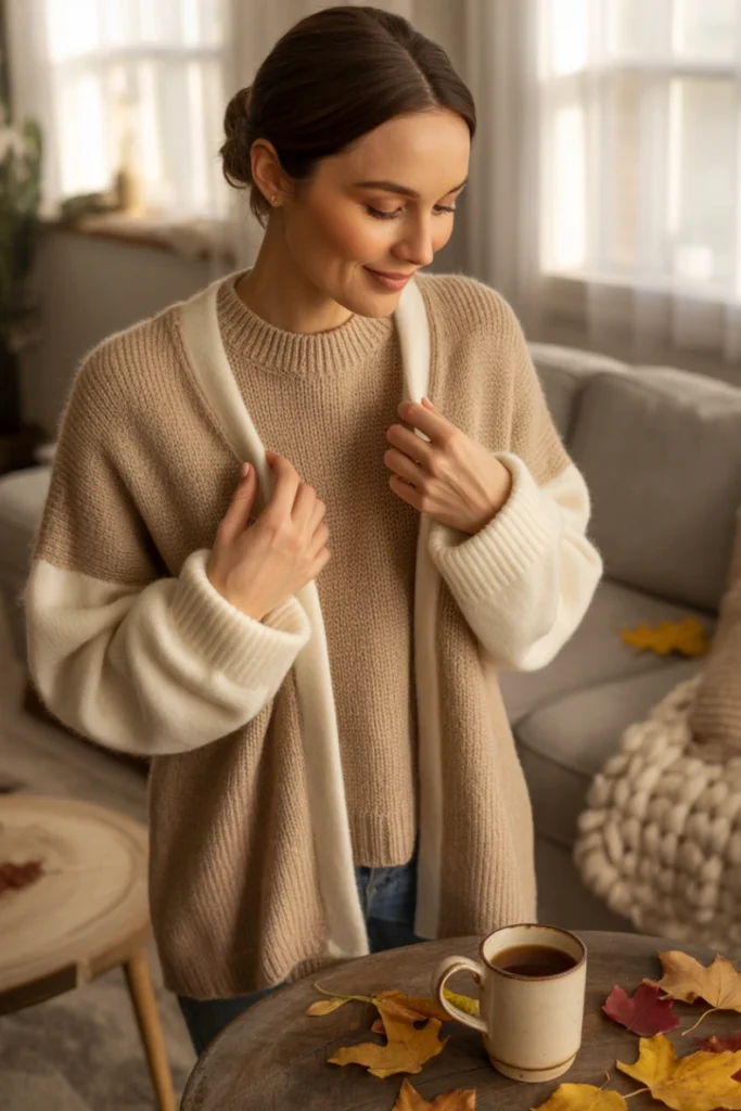 Layered Knit on Knit - Fall Winter Outfit Ideas