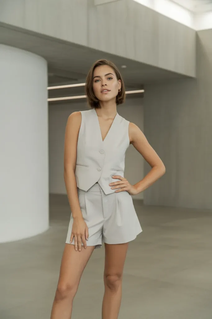 Light Vest with Tailored Shorts